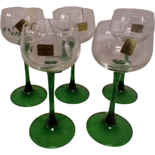 Vintage luminarc green stem - green,
