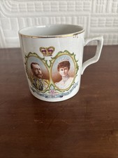 King George V & Queen Mary CORONATION Mug, Royal Wintonia, Grimwade Faience.