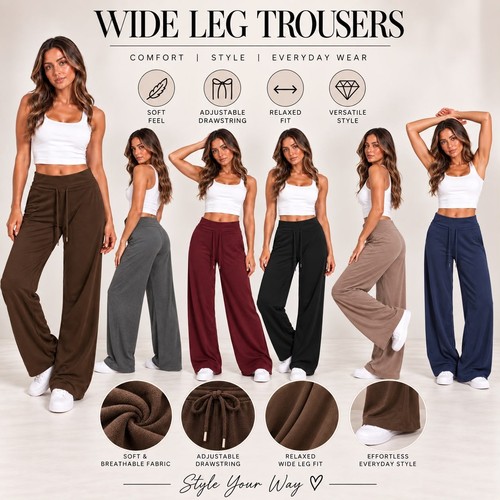 Ladies wide leg trousers - wide,