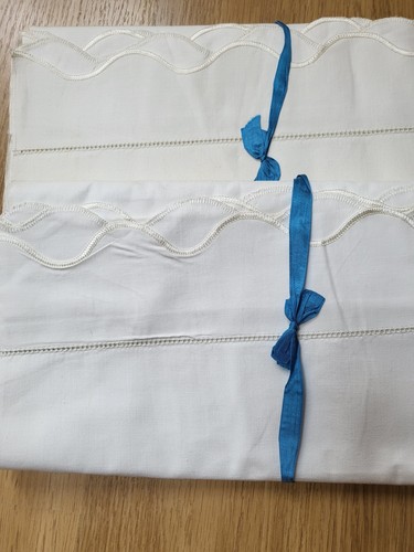 Pair vintage linen sheets - of,