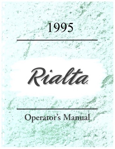 Owner manual operating - manual, &