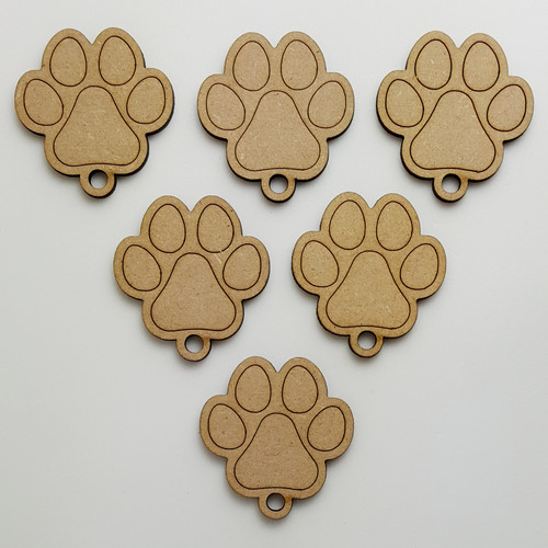 Mdf paw print - print, cat/dog