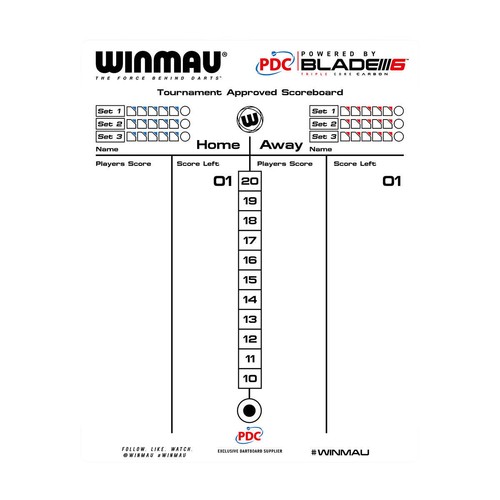 Winmau dry wipe score - dry,
