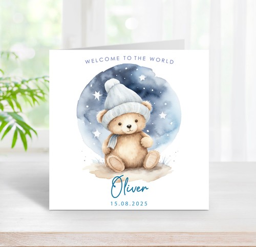New born baby boy - new, teddy