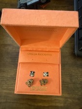 Stella Picciotto Sterling Silver Earrings,Cubic Zirconia – Dog & Gingerbreadmen