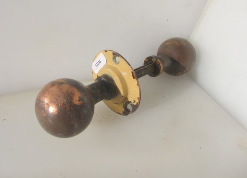 Antique brass door - antique, knobs