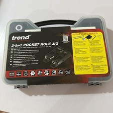 Trend 3 in 1 Pocket Hole Jig Kit with Pocket Hole Jig, HSS Drill Bit & Depth Se