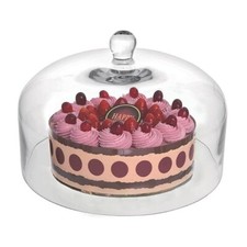 Olympia Glass Cake Dome CS014 High Clarity Clear Glass Cheese Cover - NEW