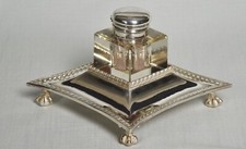 Silver plated and clear - and, glass