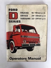 Ford D Series Operators Manual Owners Handbook Truck Artics Tandems 1971
