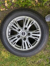 4 x Alloy wheels and rain tyres for Land Rover Defender, Range Rover Classic.