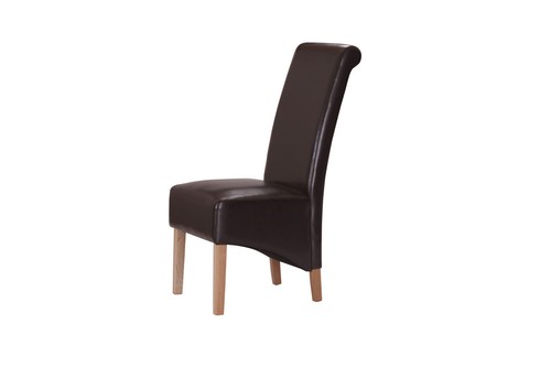 Leather chair black - black, brown