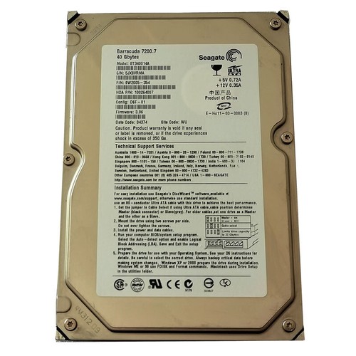 Seagate barracuda 7200 40gb - seagate, 7200.7