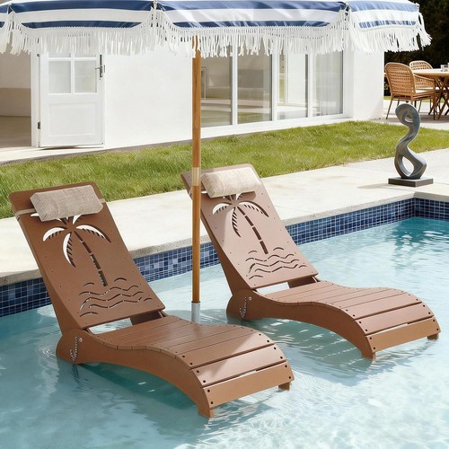 Pool lounge chairs set - pool,