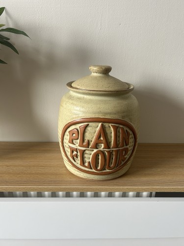 Vintage plain flour jar - vintage,