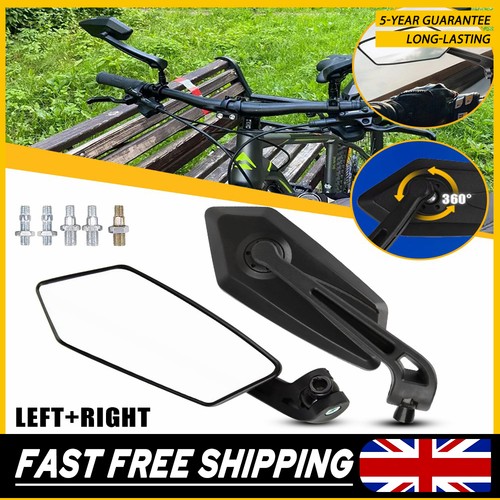 Pair black motorcycle rearview - pair,