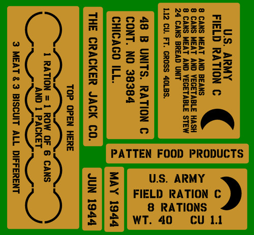 Ration crate stencils inc - c,