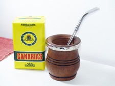 Wooden Mate Gourd + Straw +