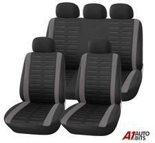 Grey black car seat covers - black,