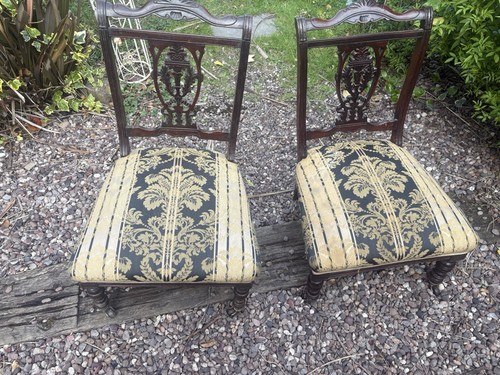 Pair antique nursing chairs - antique,