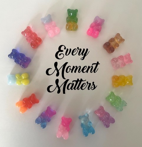 Resin glitter gummy bear - x,