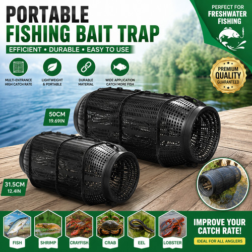 Portable fishing bait trap - portable, net