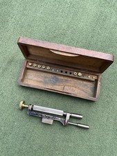 Antique Watchmakers Screw Head Polisher + 12 Brass Collets 