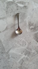 Hallmarked Silver Salt Spoon Hallmarked Birmingham Maker L&S Length Approx 6cms
