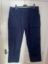 Brand New TROJAN WORKWEAR Navy Blue Lined Cargo Trousers W40 L29