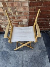 Directors Chair Foldable Wood And Canvas Garden Patio Furniture DAMAGED