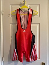 Addidas Vintage Low-Cut Wrestling Singlet Red Adult Large