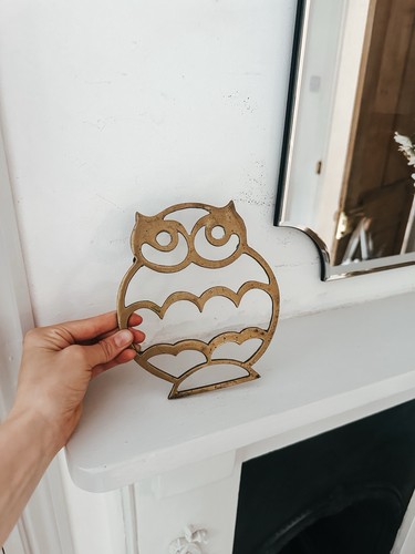 Vintage brass owl trivet - , metal