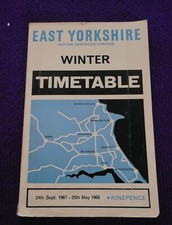 EAST YORKSHIRE MOTOR SERVICES HULL TRANSPORT BUS COACH MAP TIMETABLE 1967/68