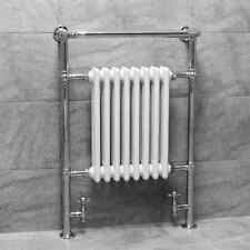 Classic Traditional Victorian Heated Towel Rail Bathroom Radiator Chrome + White