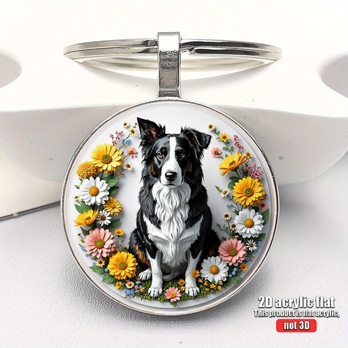 Vintage border collie dog head - vintage,