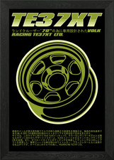 TE37XT Volk Racing Wheels Framed Wall Art Poster Canvas Print Picture