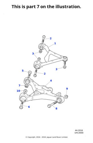 Jaguar flange head bolt - head,