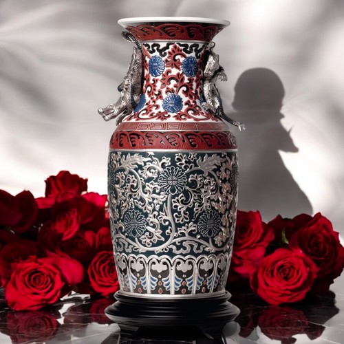 Lladro 01001955 blue vase - blue,
