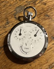 Vintage Junghans Clockwork Stop Watch With 1/10th Dial Working Boxed 