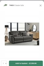 Theo 3 Seater Sofa Elephant