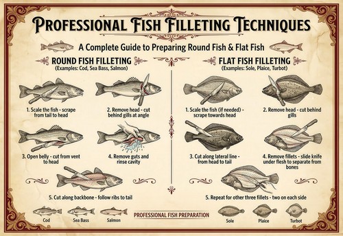 Butchery guide poster - poster, print