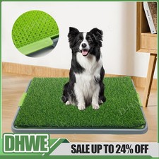 Pet Dog Toilet Mat Indoor Restroom Training Portable Grass Potty Loo Tray Puppy