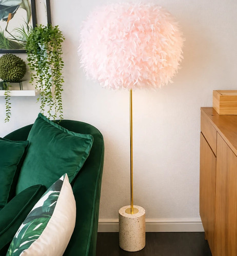 White floor lamp new - , lampshade