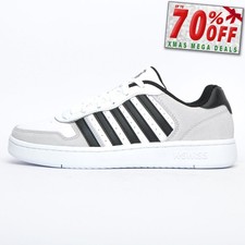 K Swiss Court Palisades Mens Classic Leather Retro Sneakers Trainers White