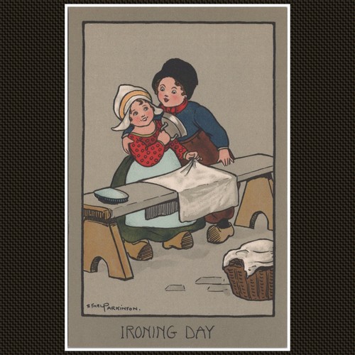 Ironing day children domestic - day,