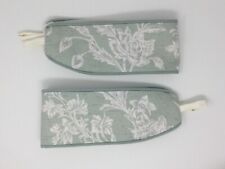 New Laura Ashley Lloyd Sage Green Handmade Pair Of Curtain Tie Backs Piped Green