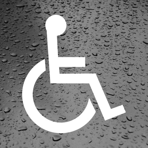Disabled logo wheelchair - wheelchair, car