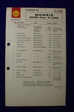 MORRIS OXFORD V1 DIESEL SHELL LUBRICATION PASSENGER CAR SERVICE GUIDE No.14