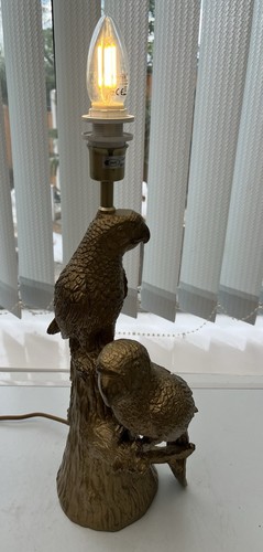 Gold resin parrot table - parrot, lamp