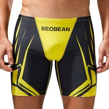 Mens Tight Swim Shorts Professional Quick Dry Swimwear Swimming Trunks Swimsuit